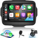 2+64G Android Car Radio for Jeep Renegade 2015 2016 2017 2018 2019 2020 - Wireless Carplay & Android Auto - 9 Inch Touch Screen Radio with EQ DSP, GPS, WiFi, SWC + AHD Rear View Camera