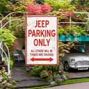 Vintage Metal Signs Car Room Decor for Boys Jeep Parking Only Garage Sign Funny Wall Decor for Men Bedroom