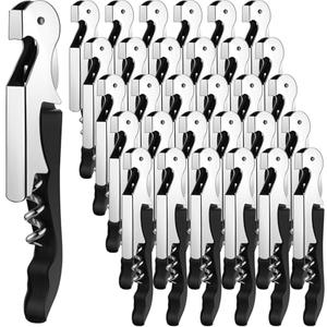 Honoson Wine Keys Opener Travel Corkscrew Wine bottle Opener Waiter Beer Bartender for Home Office Kitchen Restaurant Bar Applications (Black,30 Pcs)