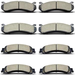 D785 D834 Front Rear Ceramic Brake Pads Set Fit For Cadillac Escalade/Escalade ESV/EXT,For Chevrolet Avalanche 1500/Silverado 1500 /Suburban 1500/Tahoe,For GMC Sierra 1500/Yukon/Yukon XL