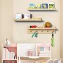 Unfinished Nursery Book Shelves Floating Picture Ledge 24 Inch Set of 3