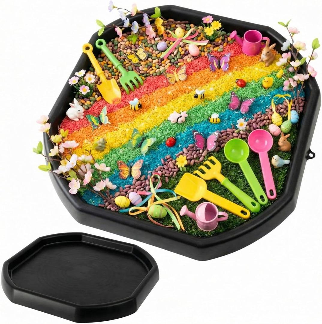 Gemscream 28 Inch Medium Sensory Tray Tuff Tray for Kids Play Set Table Indoor and Outdoor Activities for Classroom Sensory for Sand Water Block Pasta Novelty Gifts No Stand Included
