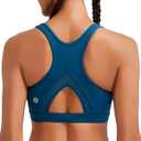RUNNING GIRL Sports Bras for Women High Support Moulded Cup High Impact Sports Bras Racerback Workout Running Yoga Bra (XX-Large, Navy)