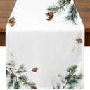 2 x Cute Christmas Table Runner Winter Merry Christmas Decorations Indoor, 13 x 72 inches
