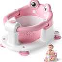 Baby Bath Seat for Babies 6 Months & up, NonSlip Toddler Bath Seats for Babies Sitting Up, Safe Infant & Newborn Bathtub Chair with 4 Suction Cups & Soft Cushion for Shower,Pink