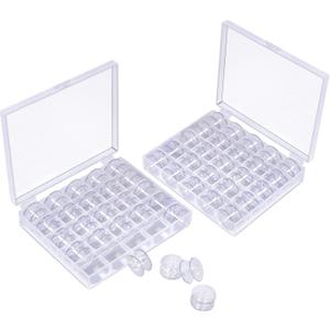 50 Pcs Bobbins, Plastic Bobbins for Brother Sewing Machine, Sewing Bobbins with Bobbin Case, Bobbin for Sin-ger/Bro-Ther, Bobbins for Singer Sewing Machine