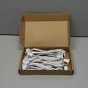 Kanayu 5 Pack 9 ft White Indoor Extension Cord 2 Prong Electric Cord Extender, Wire Plug in and End, Ac 120 Volts, for Outdoor Christmas Connect or Extend String Lights