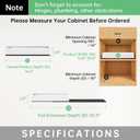 Pull out Cabinet Organizer, 1 pack, 16.5" Deep Heavy Slide out Drawers, Upgrade Three Triple-Slide Rail Systems, Expandable 12.8"-20.8" Roll out Shelf Storage for Kitchen Base Cabinet Organization