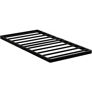 Maenizi Twin Box Spring 2 Inch Low Profile, Heavy Duty Metal Box Spring Bed Base Bunkie Board, Mattress Foundation, Easy Assembly, Noise Free, Black