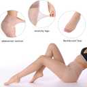 YAGAXI 20D Sheer Tights for Women - 6 Pairs Women's Control Top Pantyhose (Beige, L)