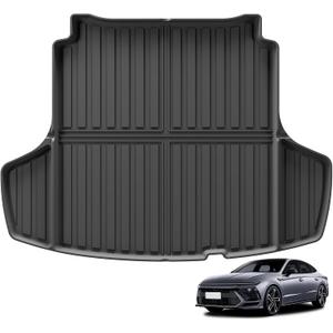 SMABEE Original 2025 Sonata Cargo Liner, Custom Fit for 2021-2025 Kia K5 / 2020-2025 Hyundai Sonata N-line Hybrid All Weather Trunk Mat, TPE 2025 Sonata K5 Accessories Interior Vehicle Mat Black