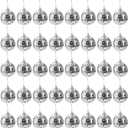 40 Pack Mirror Disco Ball, 2 Inch Silver Hanging Disco Light Mirror Ball with Attached String for Party Wedding Home Decoration, Stage Props, Christmas Xmas Tree Ornament