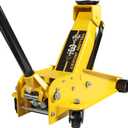 YELLOW JACKET Hydraulic Floor Jack, Quickly Lift Car Jack with Dual Pumps, Heavy Duty Steel Service Jack, 3 Ton (6600 lb) Capacity