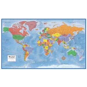 Swiftmaps World Premier Wall Map Poster Mural 24h x 36w Paper Folded