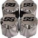 3G SS Chrome Center Caps- Snap-on Style for 8" Golf Cart Wheels