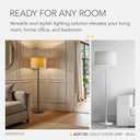 Adesso Floor Lamp with Scratch Proof and Corrosion Resistant Body - Perfect Lighting for Bedroom, Living Room and Corner Decor, Matte White