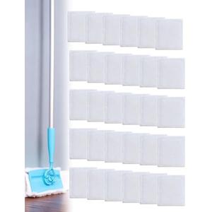 Baseboard Cleaner Tool Replacement Pads,30 Pack Reusable Baseboard Mop Pads with Velcro,Washable Wet & Dry Use Base Boards Cleaning Tool Pads,Heavy Duty Stain Remover for Baseboards,Trim & Molding