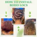 Callia Faux Locs Crochet Hair 14 Inch 8 Packs Goddess Locs Crochet Hair for Black Women Pre Looped Locs Crochet Hair, Crochet Faux Locs with Curly Ends T1B/30/27