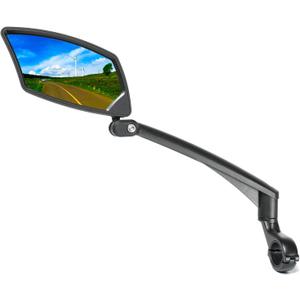 Handlebar Bike Mirror, Scratch Resistant Glass Lens, Ajustable and Rotatable Safe Rearview Bicycle Mirror (Silver Lens for Left)