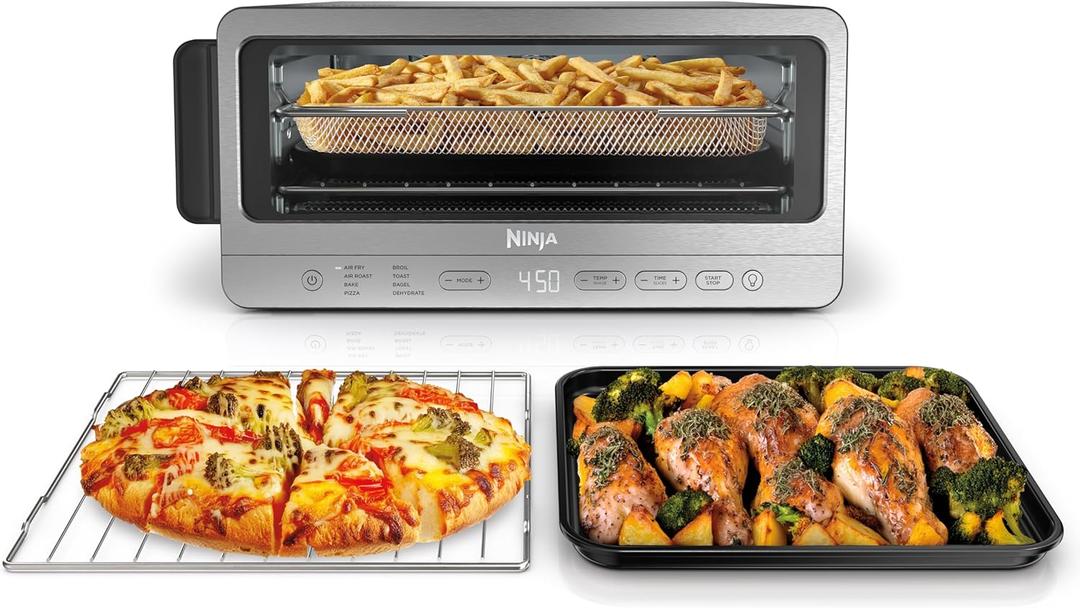 Ninja® Flip Toaster Oven & Air Fryer, Large Capacity, Stainless, SP151, 17.01 in L x 15.75 in W x 7.68 in H