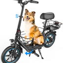 Gyroor 1000W Foldable Electric Scooter - Seat, Dual Baskets, Long Range