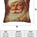 Santa Claus Cute Snowman Throw Pillow Covers 18x18 inch Set of 2 Christmas Pillow Case Cushion Cover for Home Sofa Couch Living Room Car Decor