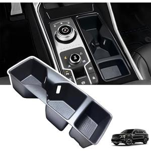 SENSHINE Center Console Cup Holder for Kia Sorento 2021 2022 2023 2024 2025 2026 Accessories Cup Holder Inset TPE Drink Holder Organizer Cupholder Protector Mats Pad Interior Decoration Black