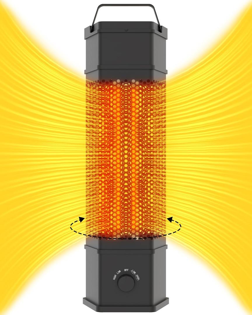 1500W Indoor Outdoor Patio Heater, Room Heater for Home