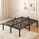 FUIOBYVV King Bed Frame 18 Inch Heavy Duty Metal Platform Bed Frame King Size Support Up to 3500 lbs,No Box Spring Needed/No Shaking/Steel Slat Support/Noise Free/Easy Assembly