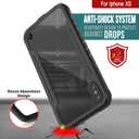 Punkcase iPhone Xs [Armor Stealth Series] Ultra Thin & Protective Military Grade Multilayer Cover W/Aluminum Frame [Clear Back] Ultimate Drop Protection for Your iPhone Xs (5.8") (2018) (Black)