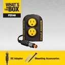 STANLEY FATMAX PCI140 140W Power Inverter: 12V DC to 120V AC Power Outlet with Dual USB Ports