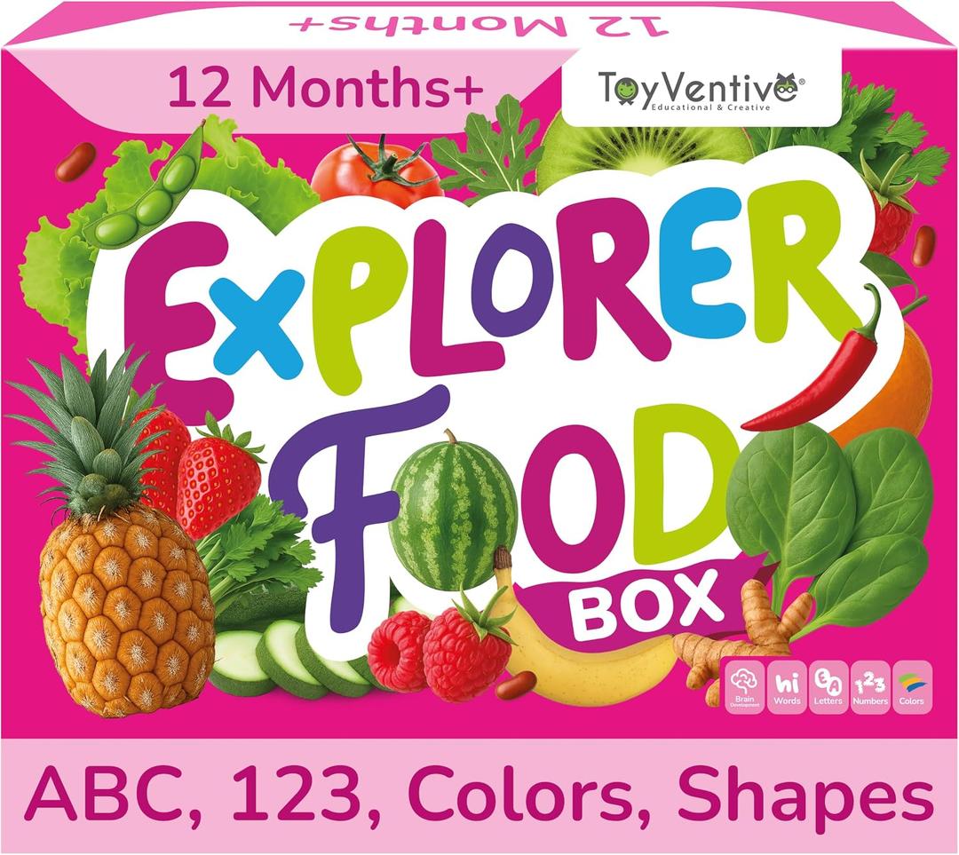 TOYVENTIVE Preschool Activity Set for Girls Educational Toddler Toys with Flashcards, Matching Games and Montessori Activity Cards for Visual Recognition and Play-Based Exploration Ages 13