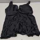 Women's Underwire Tankini Top Only- Twist V Neck Swimsuit Top Flowy Bathing Suit Top No Bottom 2025 (Large, Black)