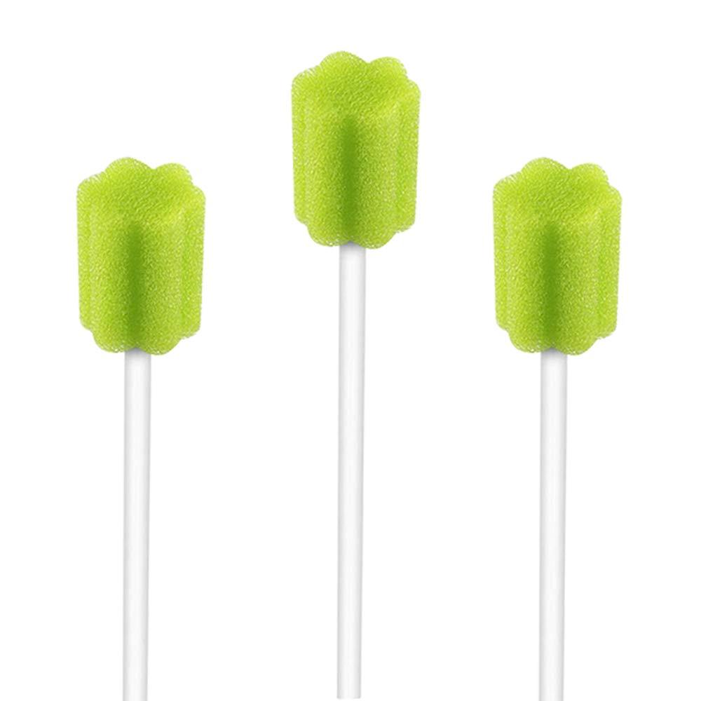 Wellgler's Oral Care Swabs Disposable- Green 100 Counts