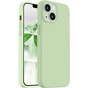 Vooii Compatible with iPhone 14 Case,[Silky Touch Premium Liquid Silicone] [Soft Anti-Scratch Microfiber Lining], Ultra Slim Shockproof Protective Case for iPhone 14 - Matcha