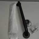 2 Pack 16 Inch Shower Grab Bars for Seniors Bathroom, Black Stainless Steel Safety Support Handles for Shower, Anti Slip Grab Bar for Bathroom, Handicap Elderly Injury Pregnant Assist Bath Handle