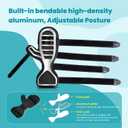 DrFinger Stroke Hand Brace Splint for Straightening Fingers with 5 Fingers Resting Support,Prevent Fingers Curling, Dupuytren's Contractures, Hand Spasms, Fit Right & Left, Men & Women -Black- L (L)