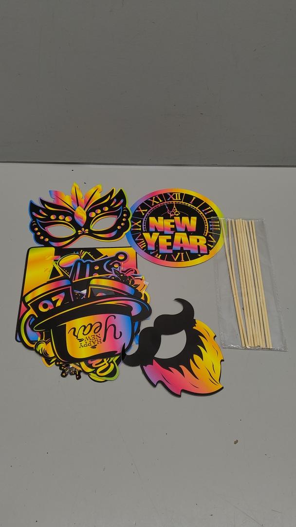 KatchOn, New Years Photo Booth Props 2026 - Pack of 30 | Neon New Years Eve Photo Booth Props for Happy New Years Decorations 2026 | New Years Eve Party Supplies 2026 | NYE Decorations 2026