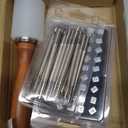 KLLsmDesign 65 Pcs Leather Sculpture Stamping Tools Kit Included Pattern Alphabet Digital Leather Stamp Punch Set,Dotting Tools,Leather Swivel Knife,Leather Roller for Saddle Making,DIY Leather Craft