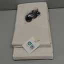 INOVADAY 100% Blackout Curtains for Bedroom, Black Out Curtains 84 Inch Long, Clip Rings Linen Blackout Drapes, Thermal Insulated Room Darkening for Living Room, 2 Panels - Cream,W50xL84