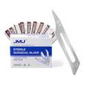 JMU 100 Pcs Sterile Surgical Blades #15C, Disposable Stainless Steel Scalpel Blades, Individually Foil Wrapped
