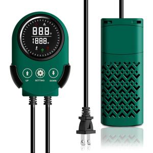 300W Smart Aquarium Heater Submersible with Variable-Frequency Energy Savings, Dual Probes for Leaving Water Automatically Stop, PTC Tech for Overheat Protection, Adjustable for Freshwater, Saltwater (300W for 40-80 Gallon)