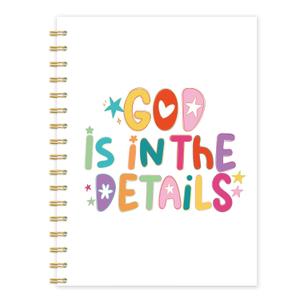 OTKBD Christian Notebook, Religious Prayer Journal for Women, God Is in the Details Bible Scripture Journal, Church Notes Notebook, Christian Gifts for Women, Faith-Based Gifts, 5.5x8.3 Inch