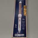 Conair Double Ceramic 1-Inch Curling Wand, Produces Flawless Waves, Curling Iron for Use on Medium and Long Hair, 30 Heat Setting Curling Iron, White
