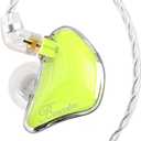 BASN Bmaster Noise Isolating in Ear Monitor Earphones, 1BA+2DD Hybrid Balanced Armature Driver IEM Headphones with Two Detachable MMCX Cables (Yellow)