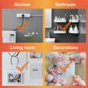 60-Pairs(120 Strips) Large Picture Hanging Strips Heavy Duty, Removable Hook and Loop Tape, Picture Hanger Damage Free, Waterproof Adhesive Strips for Frame Hanging