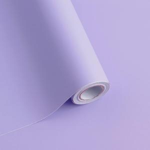 Safiyya 984.2"x17.7" Purple Wallpaper Peel and Stick Purple Contact Paper Solid Color Self Adhesive Removable Wallpaper for Bedroom Vinyl Rolls