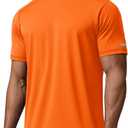 Zengjo Athletic Shirts for Men Short Sleeve Quick Dry Workout Running Gym Sport Exercise Tee Moisture Wicking (M)