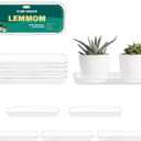 Pack of 5 Rectangular 9x4 Inch Clear Thick Plastic Plant Trays, Sturdy Heavy Duty Saucer Drip Trays for Pots, Indoor/Outdoor Use, Window Sill Water Catcher