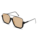 Retro Oversized Aviator Sunglasses for Women Men Square Semi-Rimless Sun Glasses 70s Trendy Shades Pilot-style